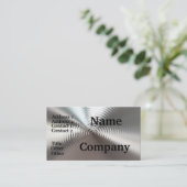 Metallblick-Teller-Kreisentwurfs-Geschäfts-Karten Visitenkarte (Stehend Vorderseite)