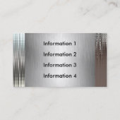 Metallblick-Visitenkarten mit Klasse Visitenkarte (Rückseite)