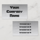 Metallblick-Visitenkarten Visitenkarte (Vorne/Hinten)