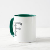 MetallBlumen-Monogramm F Tasse (Vorderseite Links)