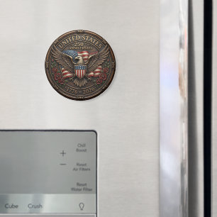 Metallbronze 250. Jahrestag der Vereinigten Staate Magnet