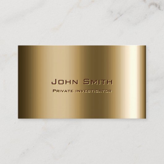 Metallbronze-Ermittler-Visitenkarte Visitenkarte (Vorderseite)