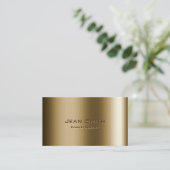 Metallbronzecosmetologist-Visitenkarte Visitenkarte (Stehend Vorderseite)