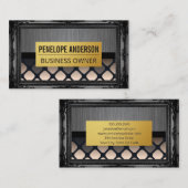 Metallbürste | Goldene Grenze Visitenkarte (Vorne/Hinten)