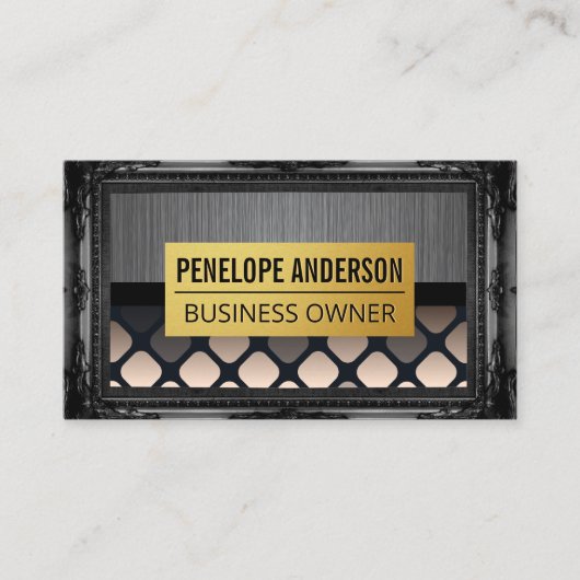 Metallbürste | Goldene Grenze Visitenkarte (Vorderseite)