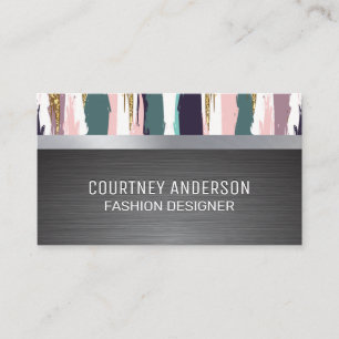 Metallbürste   Künstlerisch gebürstet Visitenkarte