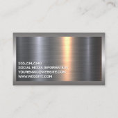 Metallbürste | Logo für Immobilien Visitenkarte (Rückseite)