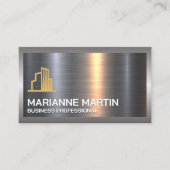 Metallbürste | Logo für Immobilien Visitenkarte (Vorderseite)