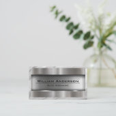 Metallbürste | Marmorgrenze Visitenkarte (Stehend Vorderseite)