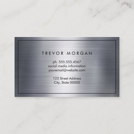 Metallbürste Visitenkarte (Rückseite)