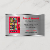 Metalldesign Food Snack Vendor Service Visitenkarte (Vorderseite)