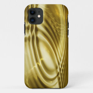 Metalldesign - goldene Wellen iPhone 11 Hülle