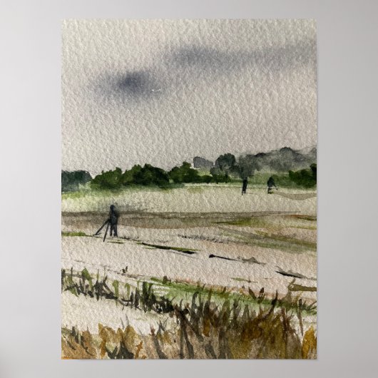 Metalldetektion in den Feldern Poster (Vorne)