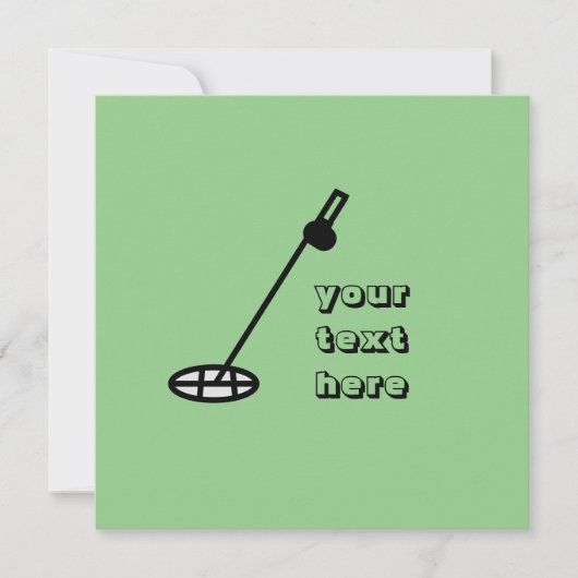 Metalldetektion in minimalem Grün (Vorderseite)