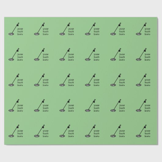 Metalldetektion in minimalem Grün Geschenkpapier (Flach)