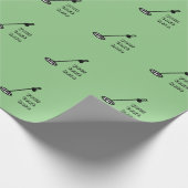 Metalldetektion in minimalem Grün Geschenkpapier (Ecke)