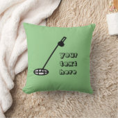 Metalldetektion in minimalem Grün Kissen (Decke)