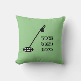 Metalldetektion in minimalem Grün Kissen