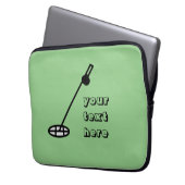 Metalldetektion in minimalem Grün Laptopschutzhülle (Vorderseite Links)