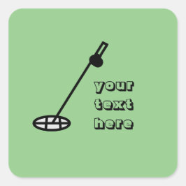 Metalldetektion in minimalem Grün Quadratischer Aufkleber