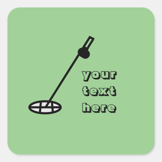 Metalldetektion in minimalem Grün Quadratischer Aufkleber (Vorderseite)