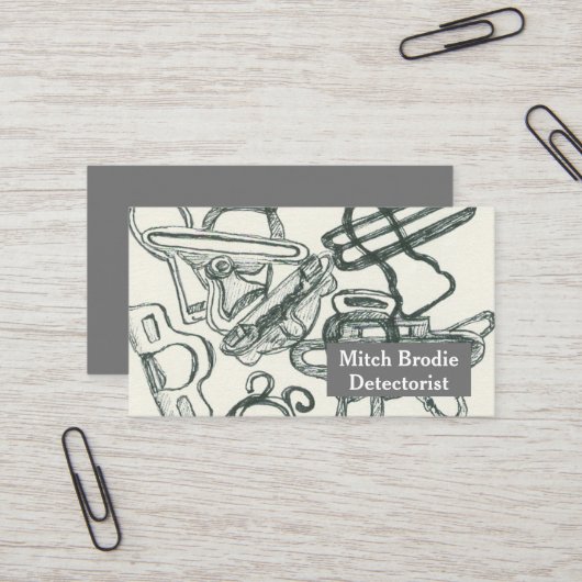 Metalldetektion Relic Treasures Suspender Clips Visitenkarte (Vorderseite/Rückseite Beispiel)