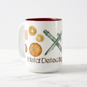 Metalldetektion Schätze alte Tasten Münzen Zweifarbige Tasse (Vorderseite Links)