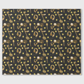 Metalldetektion Schatzsuche Cartoon Geschenkpapier (Flach)