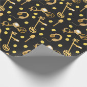 Metalldetektion Schatzsuche Cartoon Geschenkpapier (Ecke)