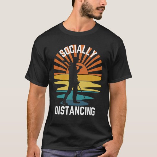 Metalldetektion sozial distanzierender T - Shirt (Vorderseite)