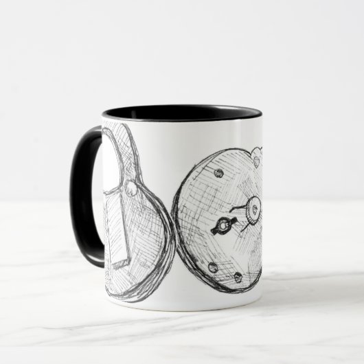 Metalldetektion Vintager Bahnklemmen Tasse (Vorderseite Links)