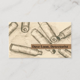 Metalldetektion von Relic Hunter Bullet Casing Art Visitenkarte