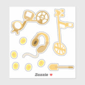 Metalldetektor Aufkleber (Blatt)