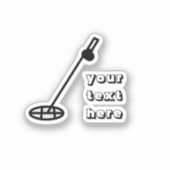 Metalldetektor, blaue Aufkleber (Vorderseite)