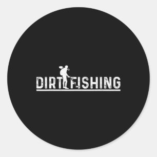 Metalldetektor-Detektion Fischen 1 Runder Aufkleber