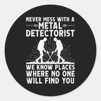 Metalldetektor für die Metallerkennung Runder Aufkleber