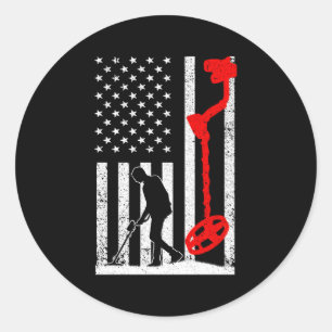 Metalldetektor für die Schatzsuche Runder Aufkleber