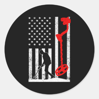 Metalldetektor für die Schatzsuche Runder Aufkleber