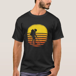 Metalldetektor Girl Sunset Detectorist T-Shirt