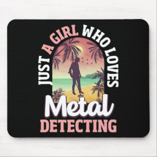 Metalldetektor Girl Tresure Huntin Mousepad