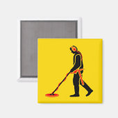 Metalldetektor Magnet (Vorderseite/Rückseite)