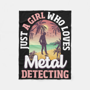 Metalldetektor Metalldetektor Mädchen Schatzsuche Fleecedecke