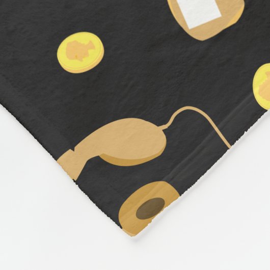 Metalldetektor-Muster Fleecedecke (Ecke)