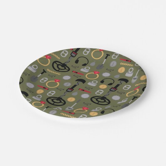 Metalldetektor Pappteller (Schrägansicht)