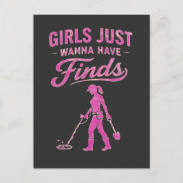 Metalldetektor Pink Lady Postkarte
