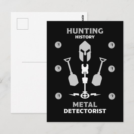 Metalldetektor Postkarte (Vorne/Hinten)