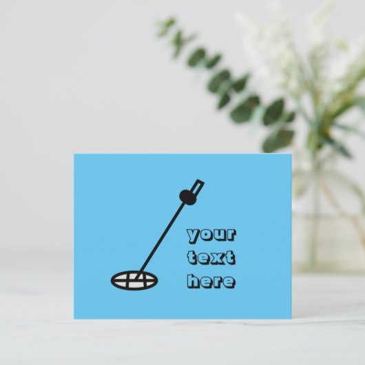 Metalldetektor Postkarte (Stehend Vorderseite)