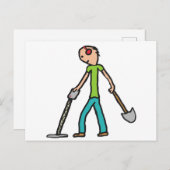 Metalldetektor Postkarte (Vorne/Hinten)