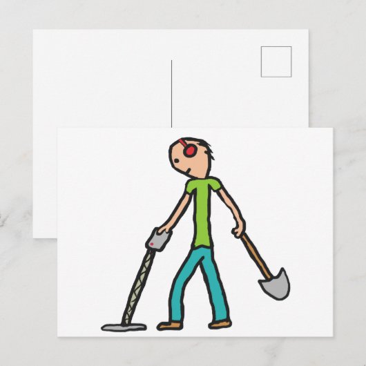 Metalldetektor Postkarte (Vorne/Hinten)