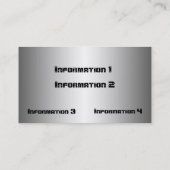 Metalldiamant-Platten-berufliche Geschäfts-Karten Visitenkarte (Rückseite)